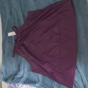 NWT Anthropologie Purple Faux Leather Top